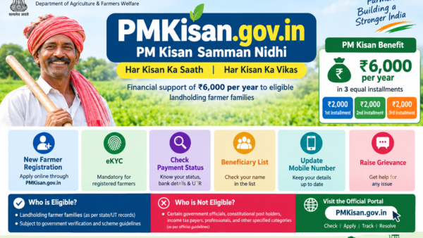 PMKisan.gov.in: PM Kisan Samman Nidhi, Eligibility, Registration, eKYC, Status & Installment Guide